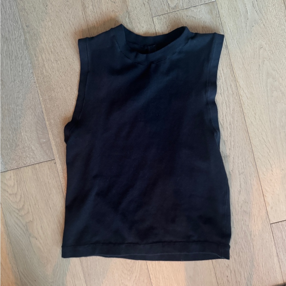 Skims Cotton Jersey Mock Neck Tank